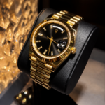 Gold Rolex Day-Date: Black Dial Luxury, Elegance & Timeless Prestige