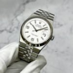 Rolex Datejust Black Dial Luxury Watch with Silver Jubilee Bracelet